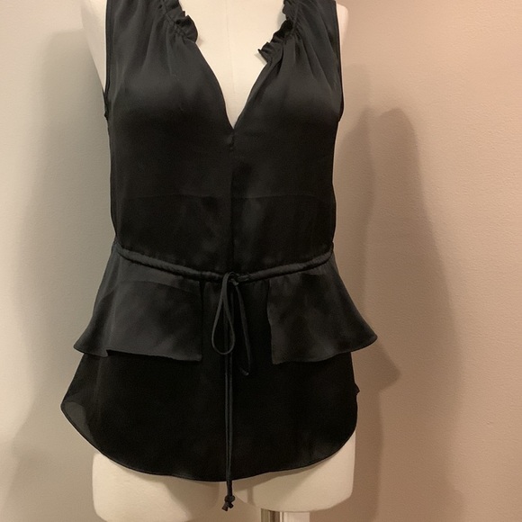 Cynthia Steffe Black Drawstring Sleeveless Top size small - Picture 4 of 10